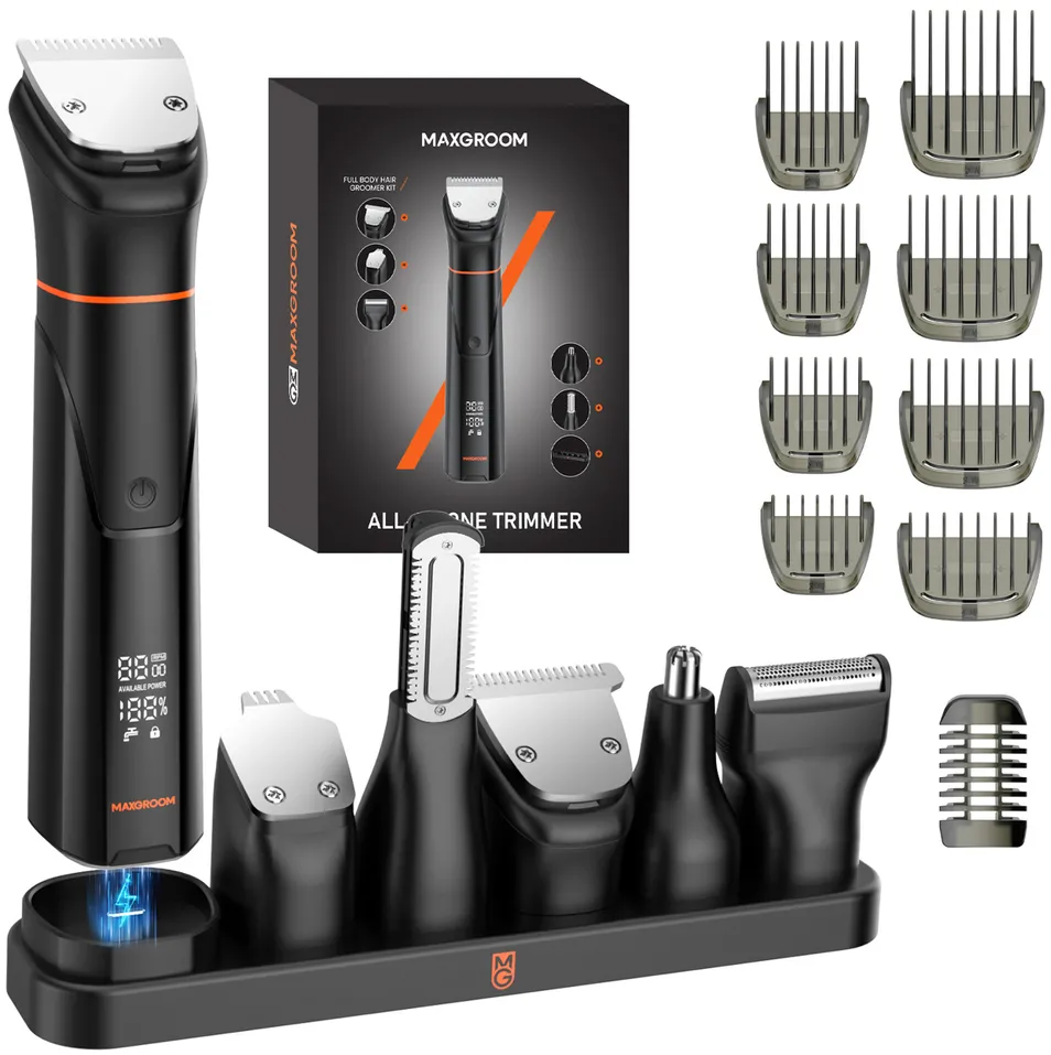 MAXGROOM JK-666 6-in-1 trimmer for beard, hair, body, nose and ears IPX6 - black