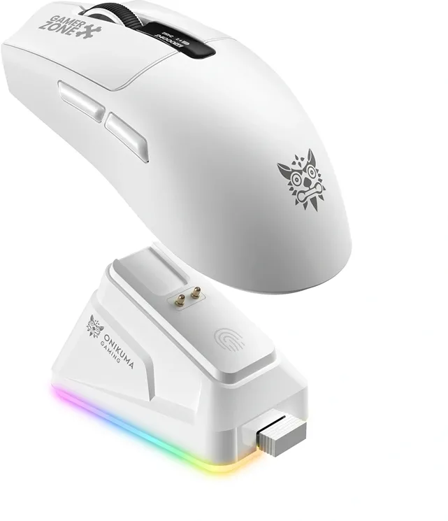 Mouse fără fir ONIKUMA DM10 (alb)