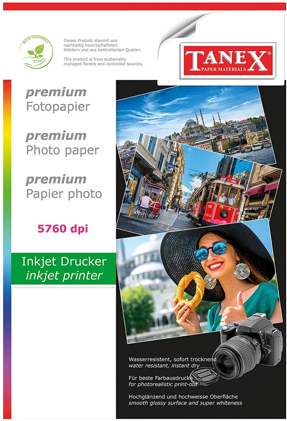 Hartie foto lucioasa, pentru inkjet, A4, 150gsm, 25 coli/top, TANEX