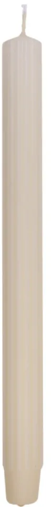 Lumanari cu dungi, pentru cina, 25 x 300mm, 4 buc/set, DONAU Home - crem