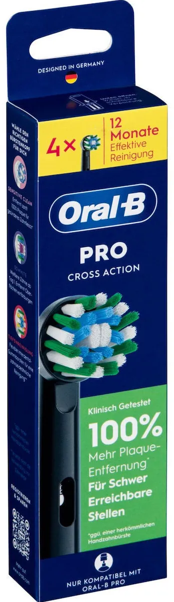 Set 4 capete periuta ORAL-B Pro CrossAction negru