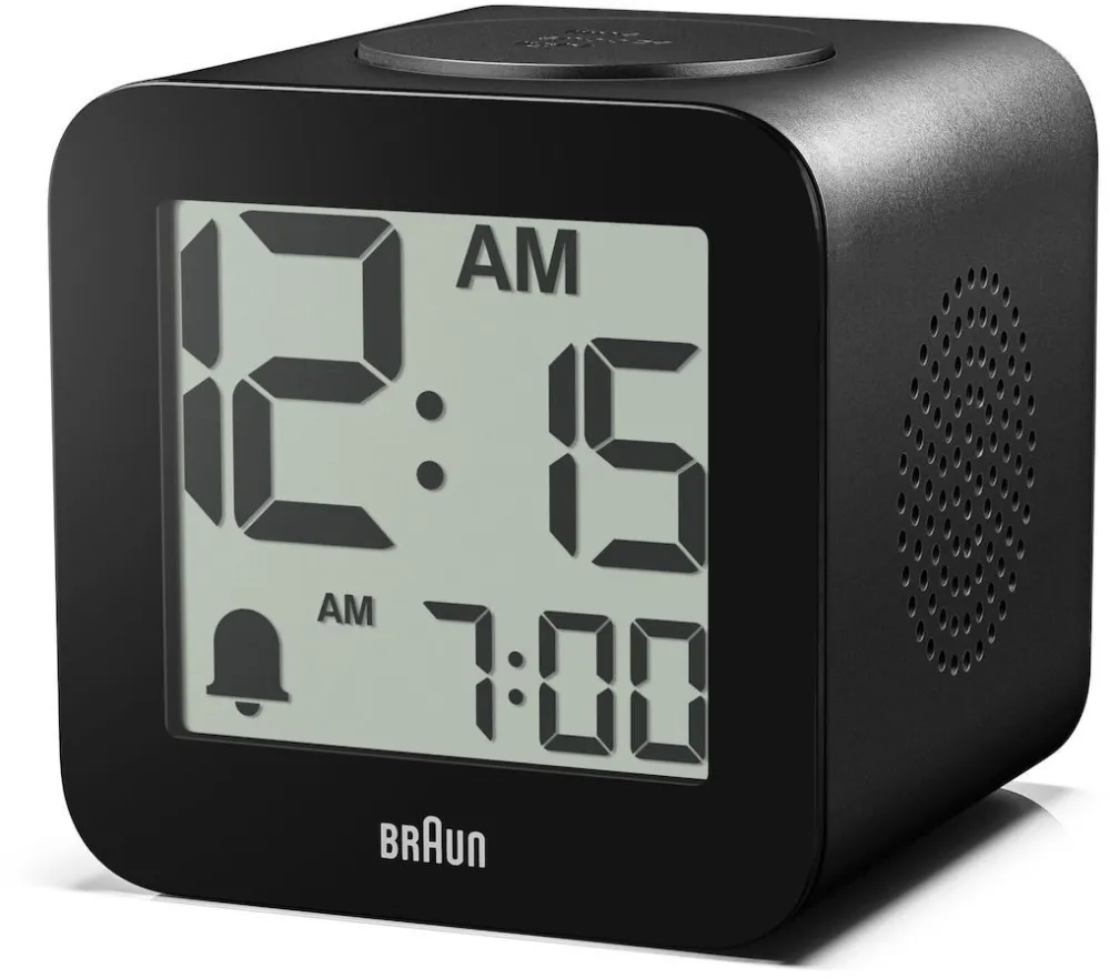 Ceas desteptator quartz BRAUN BC 25 BP negru cu anunt vocal