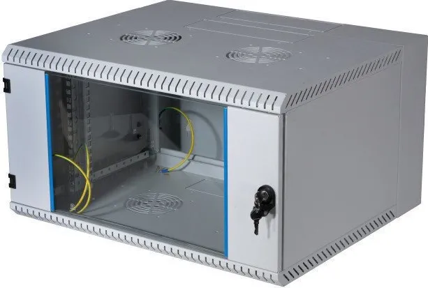 Cabinet metalic de perete EFB 691606VGR.50 19" 6U pivotant, 2 sectiuni, RAL 7035, adancime 500 mm