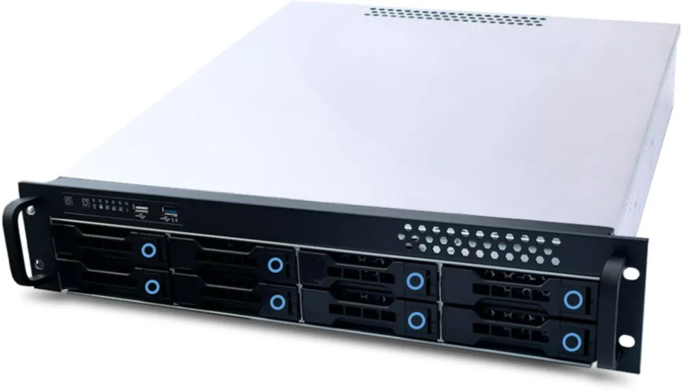 Carcasa server rack Fantec SRC-2080X07-12G/6G-BCE 2U 8 x SAS/SATA fara sursa