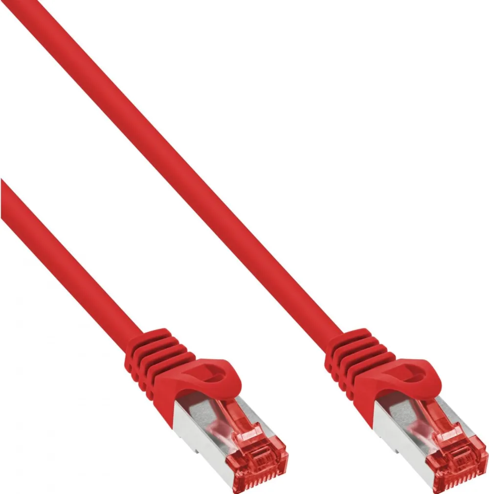 Cablu de retea InLine 76411R Cat.6 S/FTP (PiMf) 250 MHz 1 m rosu