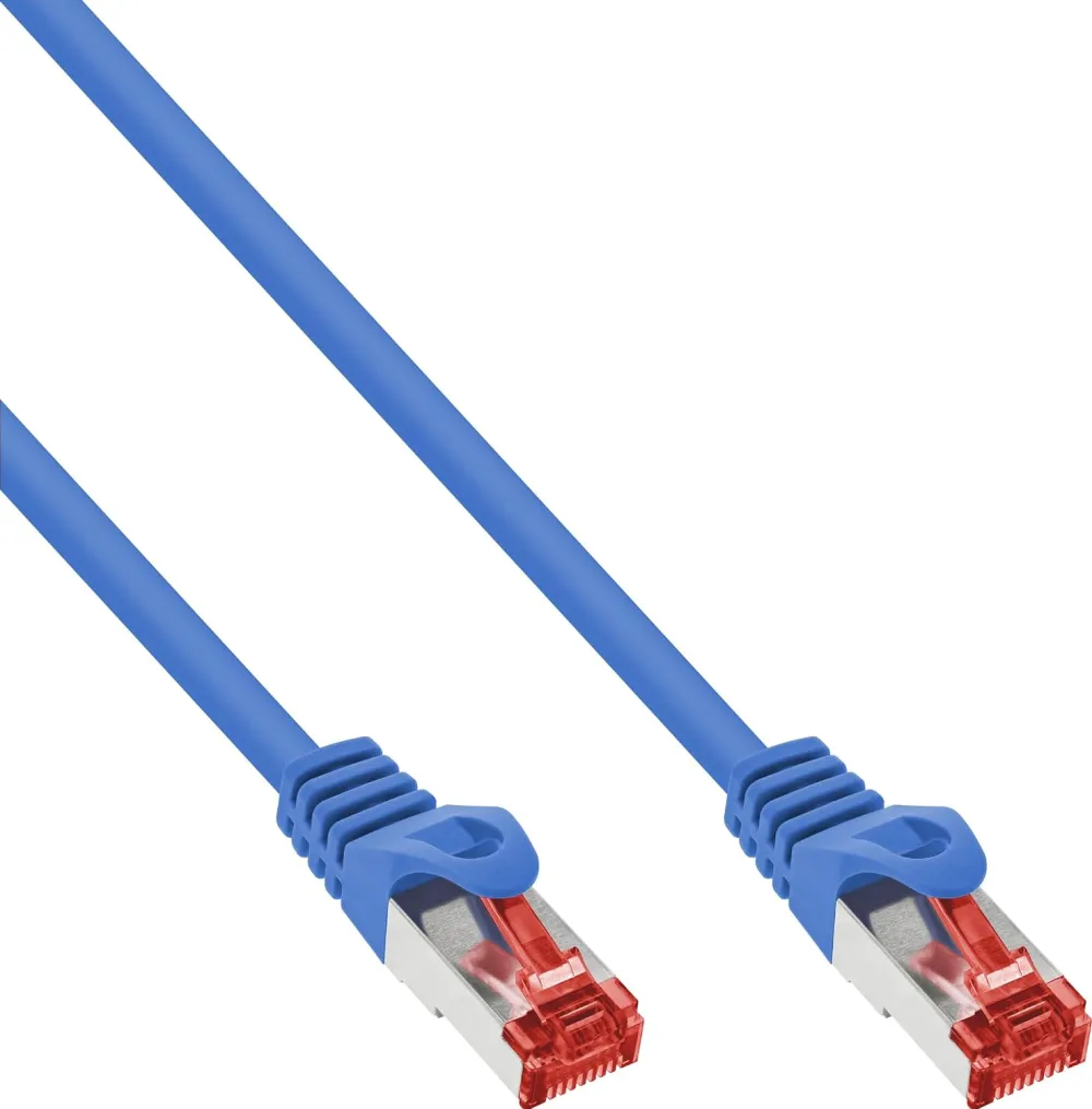 Cablu de retea InLine 76411B Cat.6 S/FTP (PiMf) 250 MHz 1 m albastru