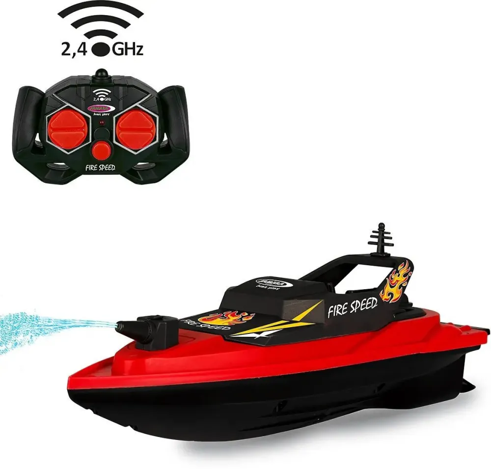 Barca RC de pompieri Jamara Fire Speed 2,4 GHz cu functie de stropire