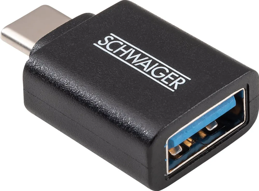 Adaptor Schwaiger CAU310 533 USB-C 3.1 la USB-A 3.0 negru