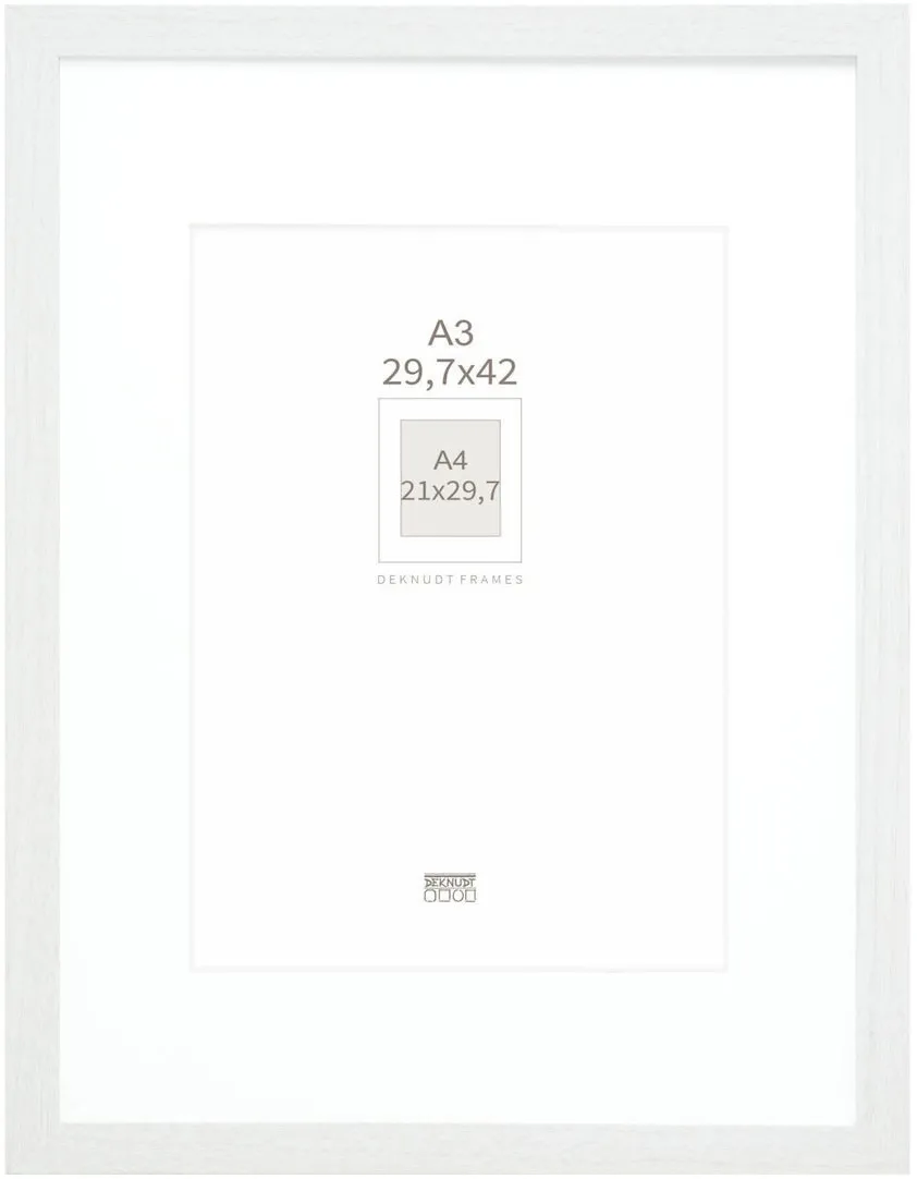 Rama foto Deknudt S66KF1 P1 DIN A3 alb 29,7x42 cm