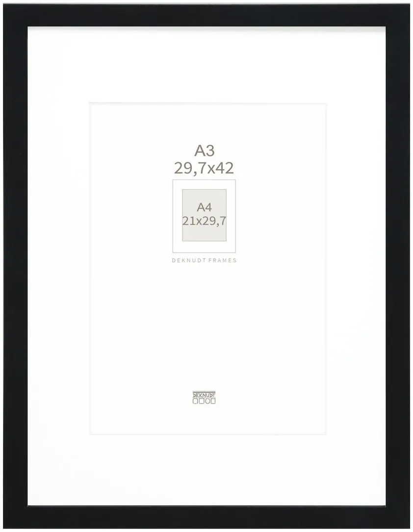 Rama foto Deknudt S66KF2 P1 DIN A3 29,7x42 cm negru