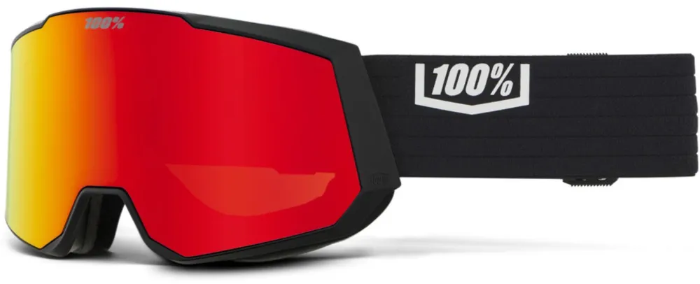 Ochelari de schi 100% SNOWCRAFT XL negru lentila Red ML Mirror