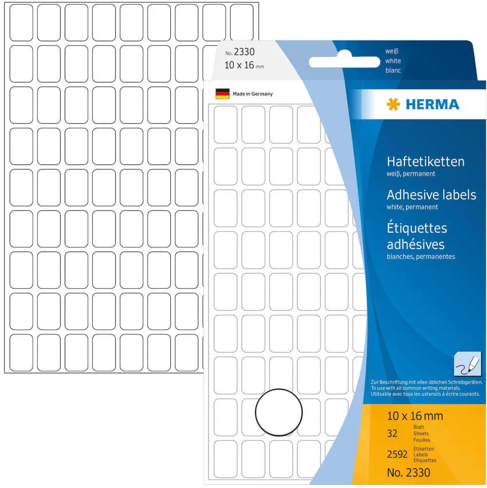 Etichete autoadezive Herma 2330 alb 10x16 mm