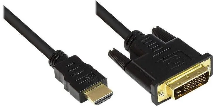 Cablu HDMI tata la DVI-D 24+1 tata Good Connections negru 1 m