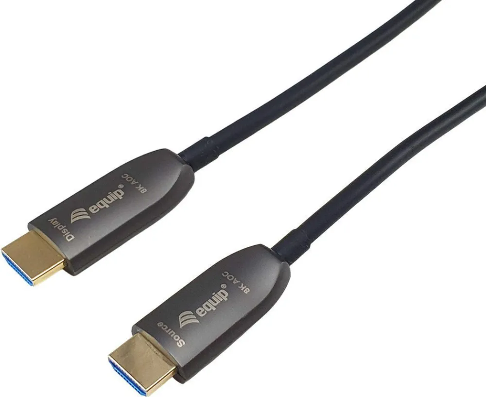 Cablu HDMI 2.1 EQUIP HS Ethernet AOAC 48Gb 8K/60Hz negru 150 m