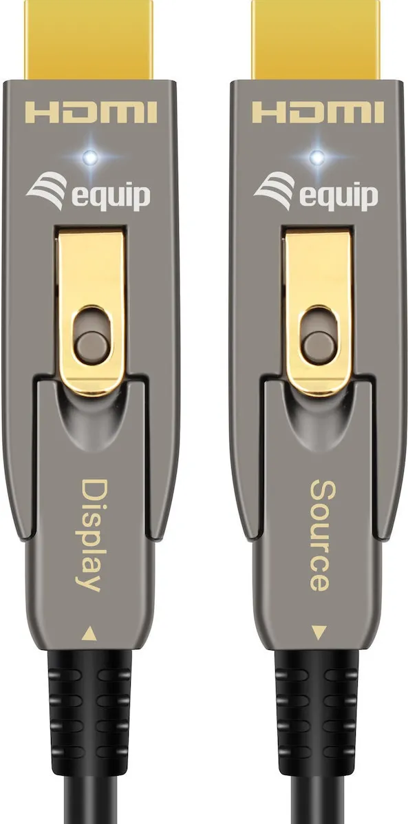 Cablu HDMI 2.1 EQUIP HS Ethernet D/A D-AOC 8K/60Hz gri 15 m