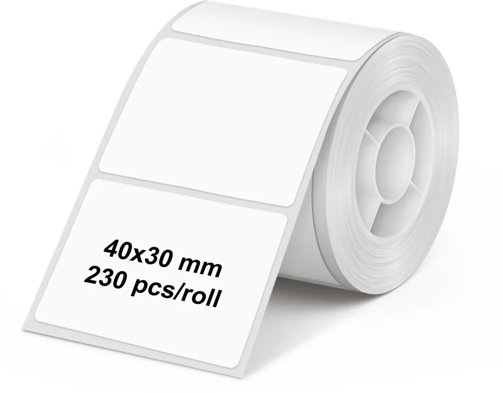 Rola etichete autoadezive OLYMPIA pentru PM220 40 x 30 mm alb 230 buc