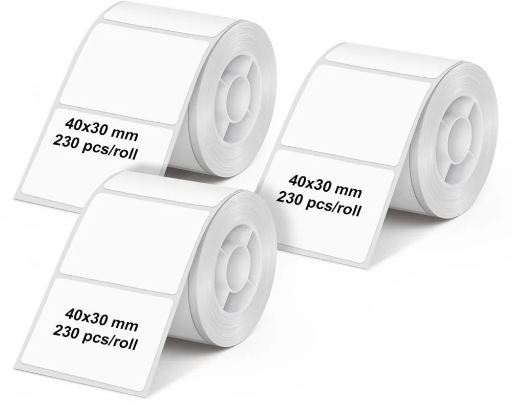 Set 3 role etichete autoadezive OLYMPIA pentru PM220 alb