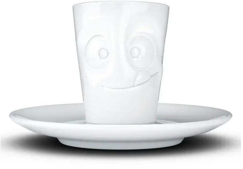 Cana espresso cu maner FIFTYEIGHT PRODUCTS Lecker 80 ml alb