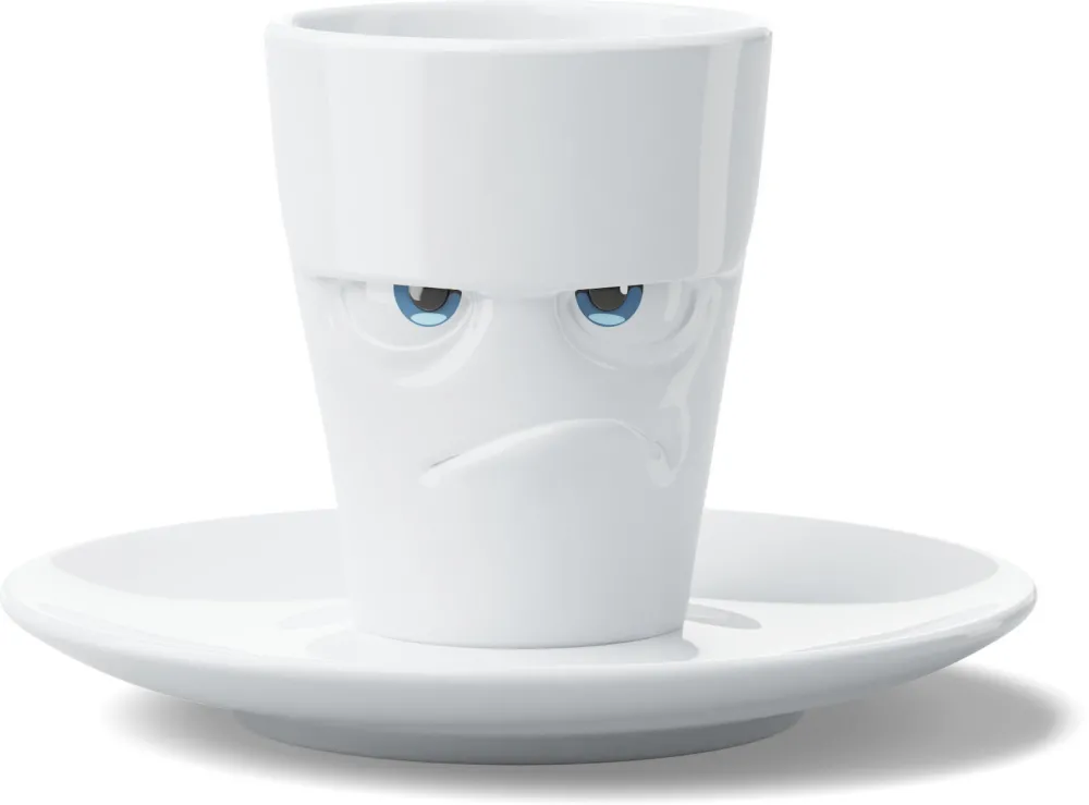 Cana espresso cu maner FIFTYEIGHT PRODUCTS Grummelig 80 ml alb