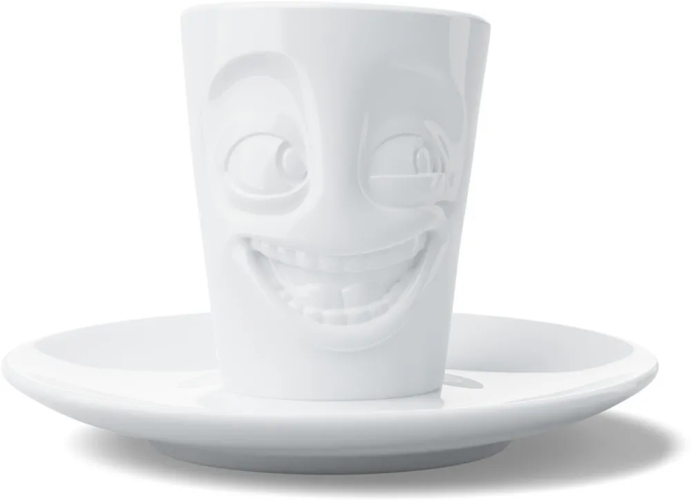 Cana espresso cu maner FIFTYEIGHT PRODUCTS Witzig 80 ml alb