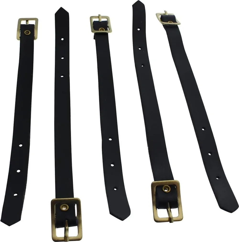 Set 100 bucle de prindere din piele Peach PP510 pentru etichete de bagaj negru