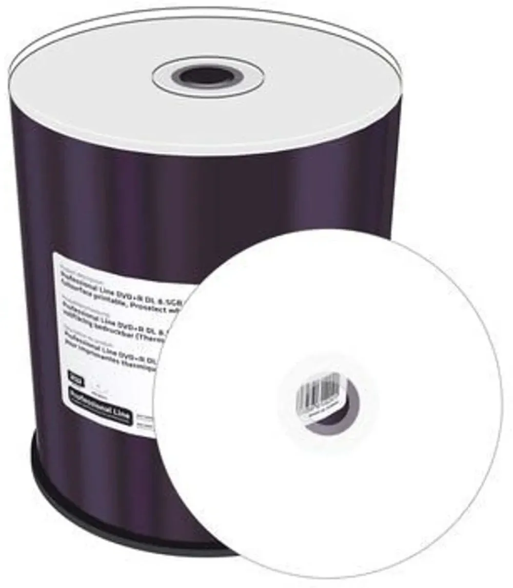 DVD+R MediaRange MRPL605-C 8.5 GB 8x imprimabil alb set 100 buc cakebox
