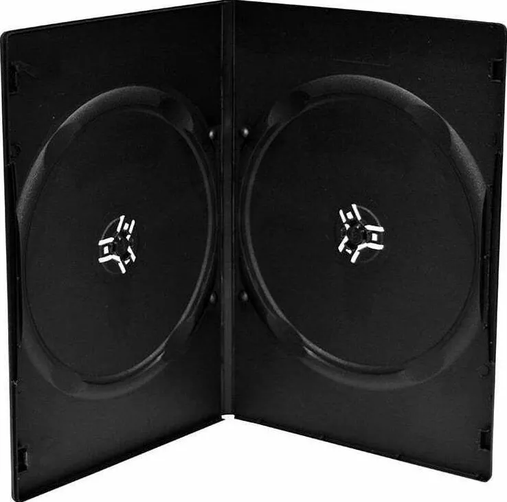 Carcasa DVD slim MediaRange BOX14-7-100 pentru 2 discuri 7 mm negru set 100 buc