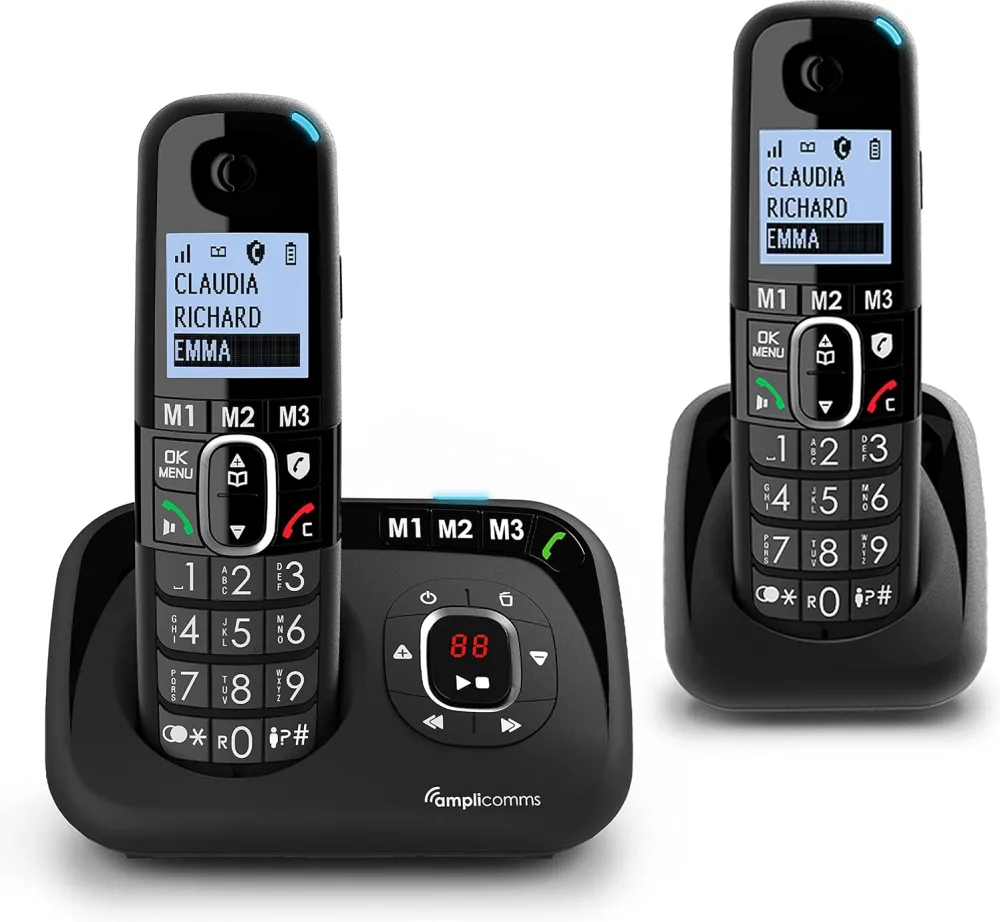 Telefon fix fara fir Amplicomms BigTel1582 DECT negru