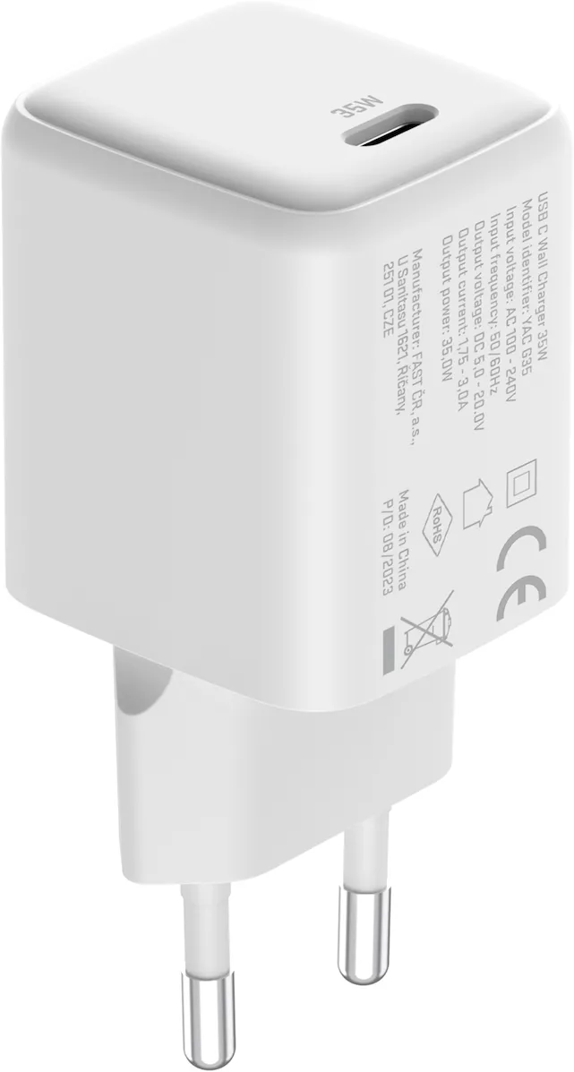 Incarcator retea Yenkee YAC G35 VOLT USB-C 35W Power Delivery alb