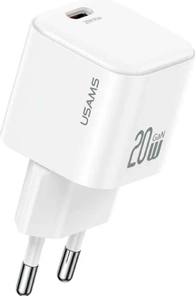 Incarcator retea USAMS 20W USB-C cu cablu USB-C alb