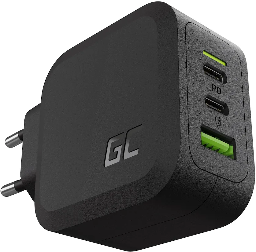 Incarcator de perete Green Cell PowerGaN 65W 2xUSB-C 1xUSB-A