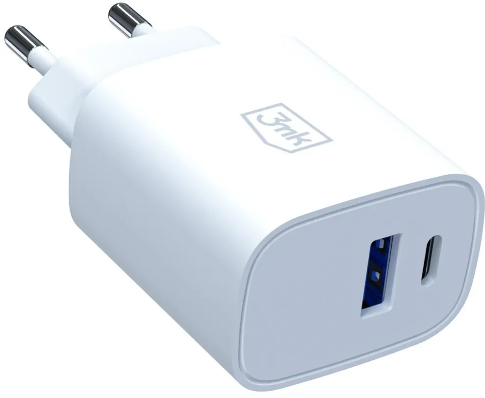 Incarcator retea 3MK FlowPower 30W USB-A + USB-C PD 3.0 QC 4+ alb