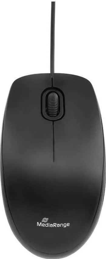 Mouse cu fir MediaRange MROS212 USB 3 butoane silentios negru