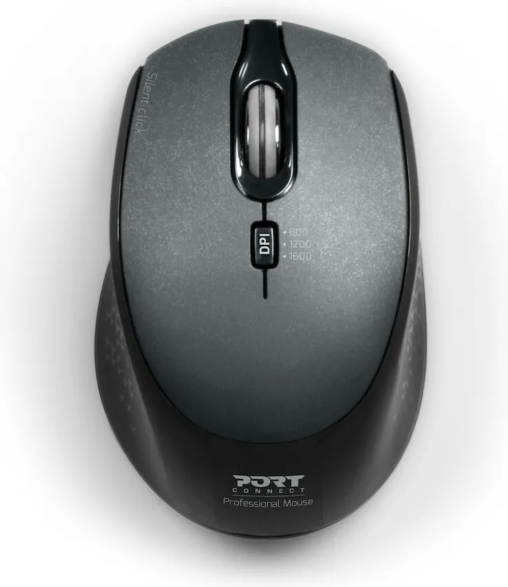 Mouse wireless silentios PORT Office PRO negru