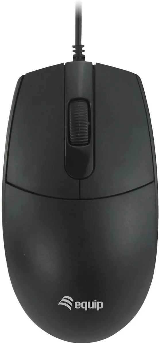 Mouse silentios cu fir EQUIP 245117 USB-A cablu 1,5 m negru
