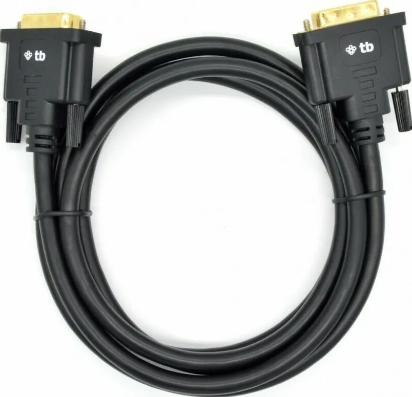 Cablu DVI-D 24+1 tata-tata TB 1.8 m negru cu mufe aurite