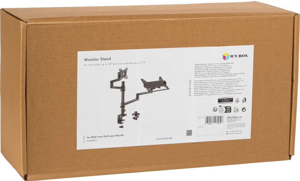 Suport TV / Monitor Icy Box Monitorständer IcyBox 1 Monitor bis zu 32"/8kg Tischmontage