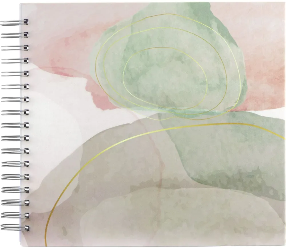 Album foto spiralat HAMA Watercolor 7603 verde 28x24 cm 50 pagini albe