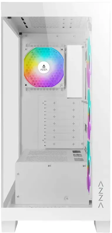 Carcasa PC gaming AZZA Cove 570W Midi Tower alb USB Type-C