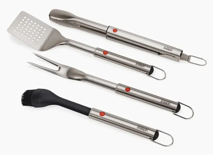 JOSEPH JOSEPH GrillOut 4-pc SSL BBQ Utensil Set w. Storage Case