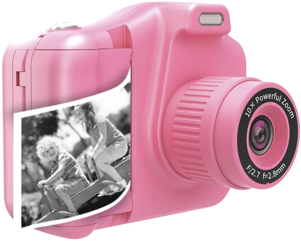 Camera foto pentru copii DENVER KPC-1370 cu imprimanta, roz