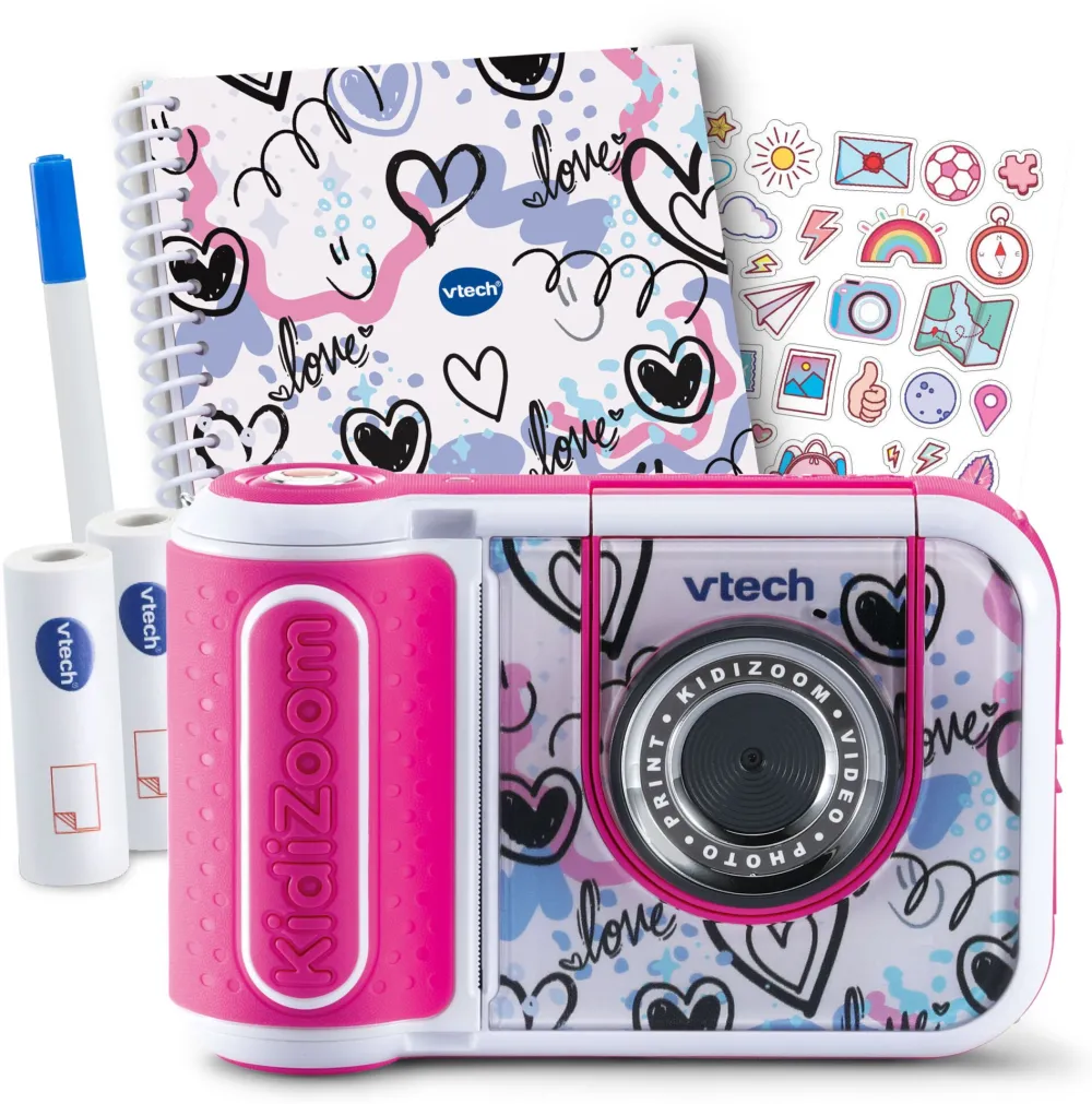 Aparat foto compact VTech Kidizoom Print Cam pink limitiertes Bundle