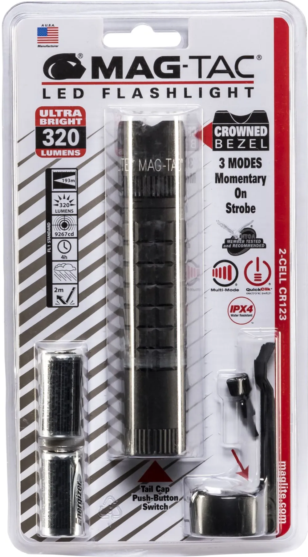 Maglite Mag-Tac crowned bezel Torch