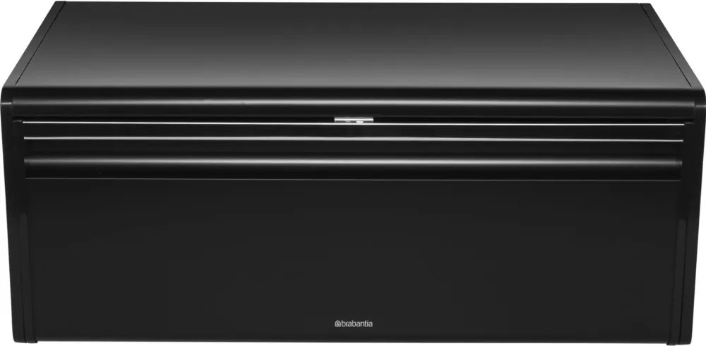Cutie de paine cu capac rabatabil Brabantia front dreptunghiular negru mat