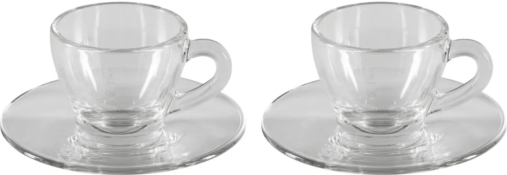 BIALETTI Moka-Cup Set Glass ISTITUZIONALE 2 Cups