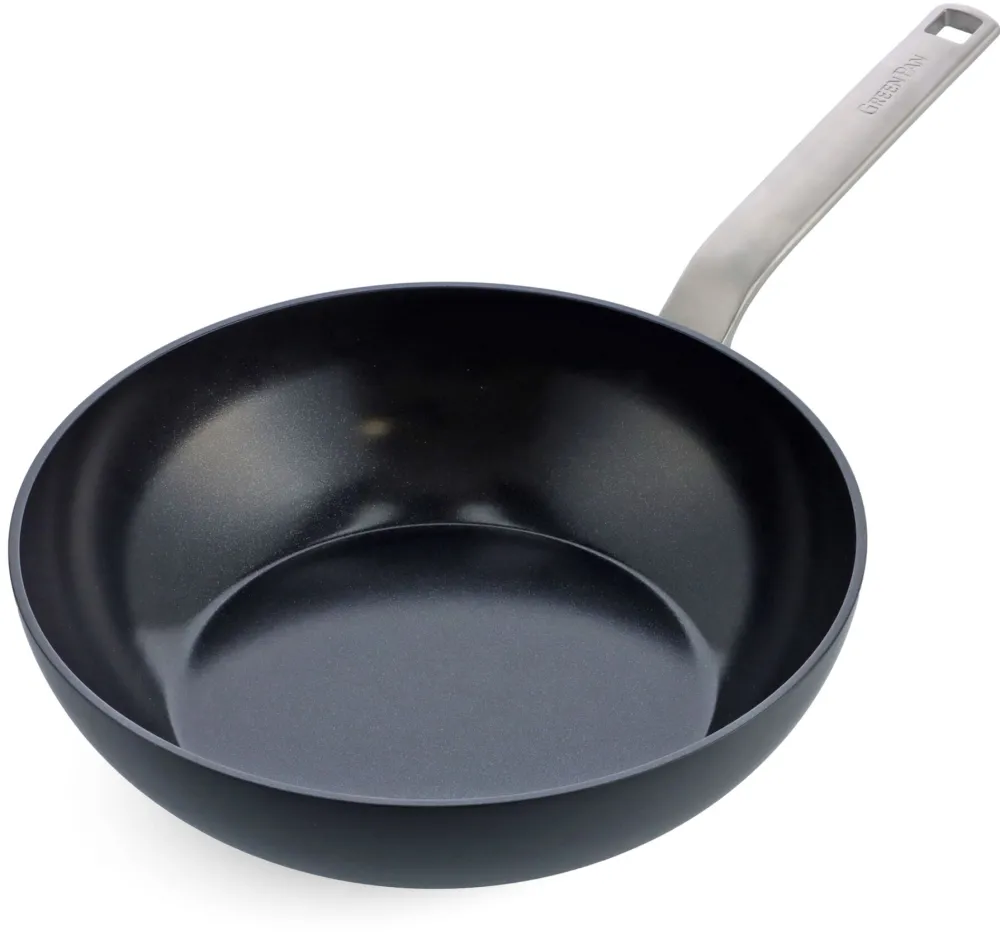 Tigaie wok GreenPan Evolution negru 28 cm