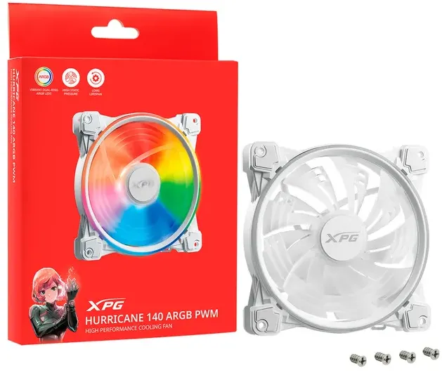 Ventilator XPG HURRICANE 120 ARGB PWM 120 mm alb