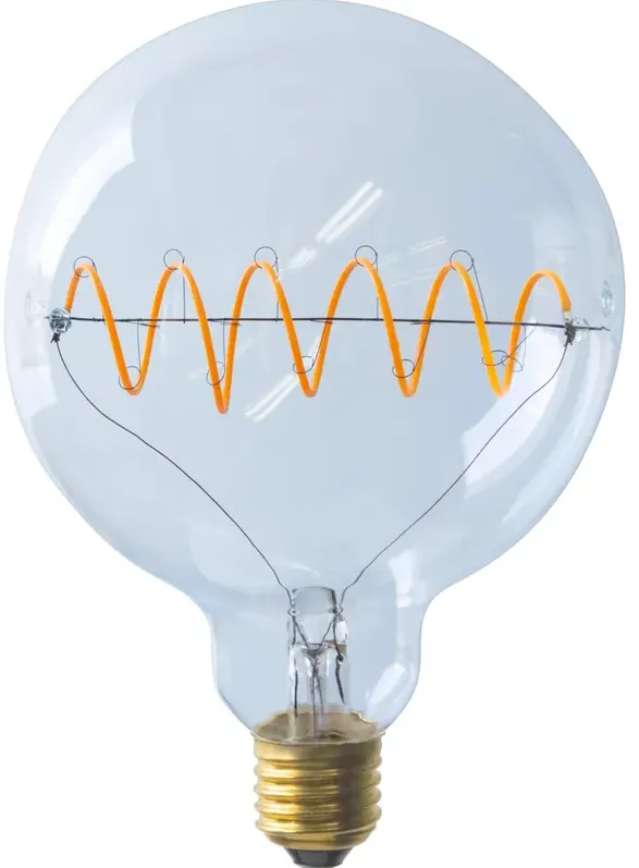 Segula LED Bridge Globe 125 Curved Plus klar E27 6,5W 1900K