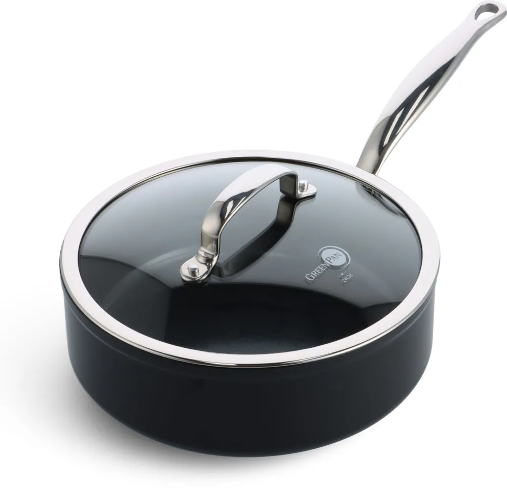 GreenPan Barcelona Pro Sauté Pan 24cm Black