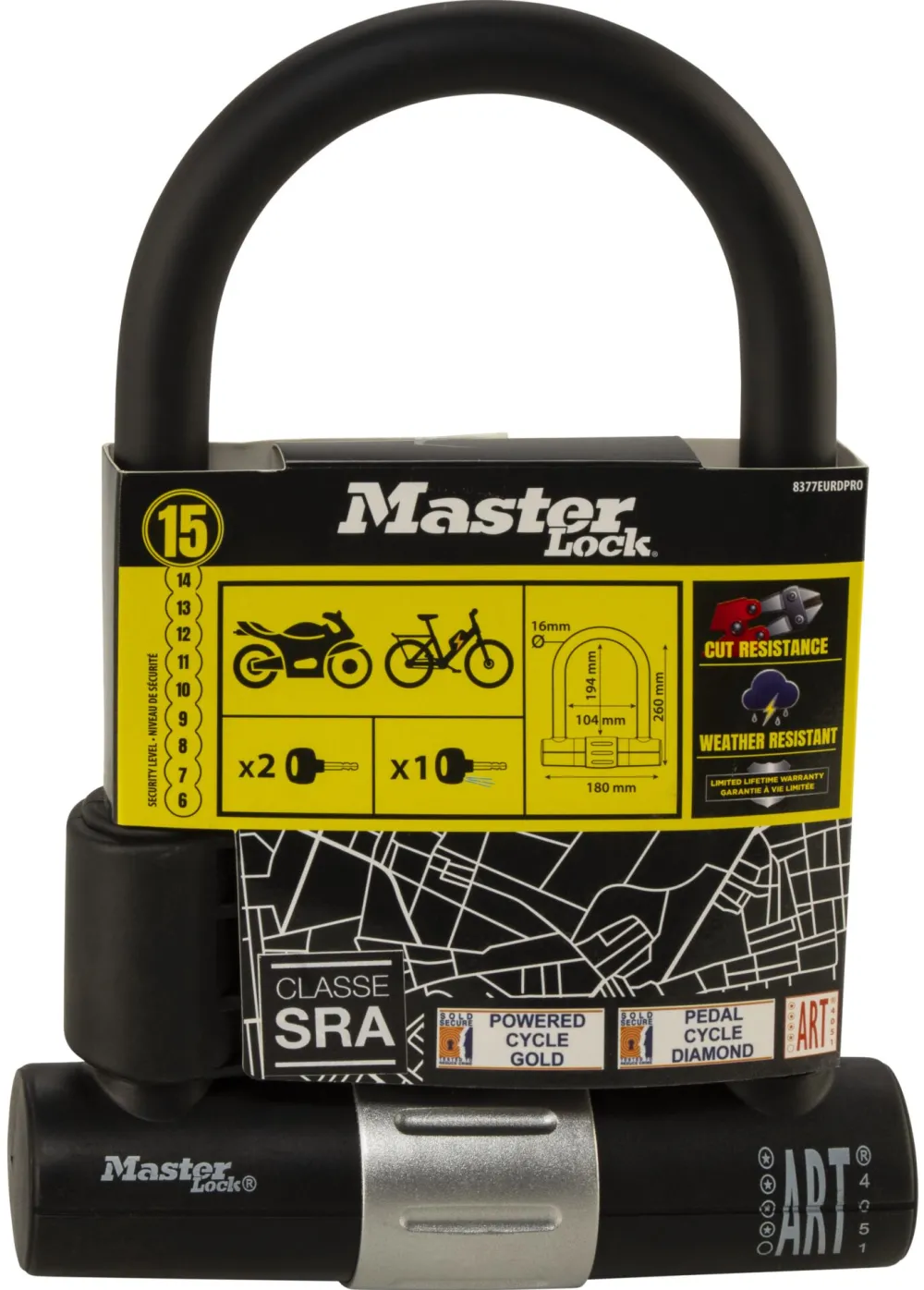 Master Lock Master Lock High Security U Lock Bügelschloss 8377EURDPRO